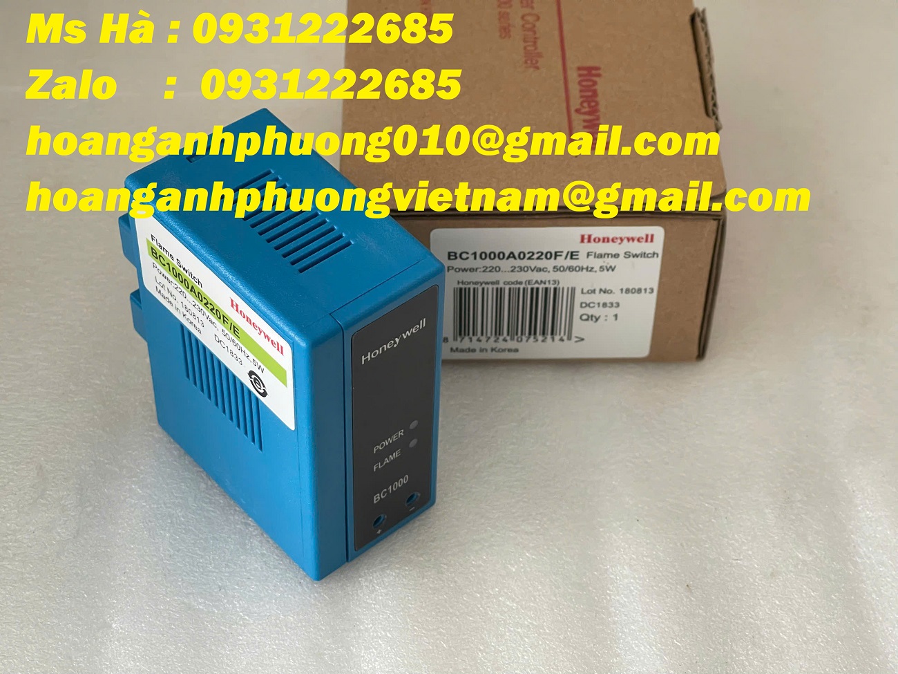 Hàng mới - Công tắc ngọn lửa BC1000A0220F/E honeywell